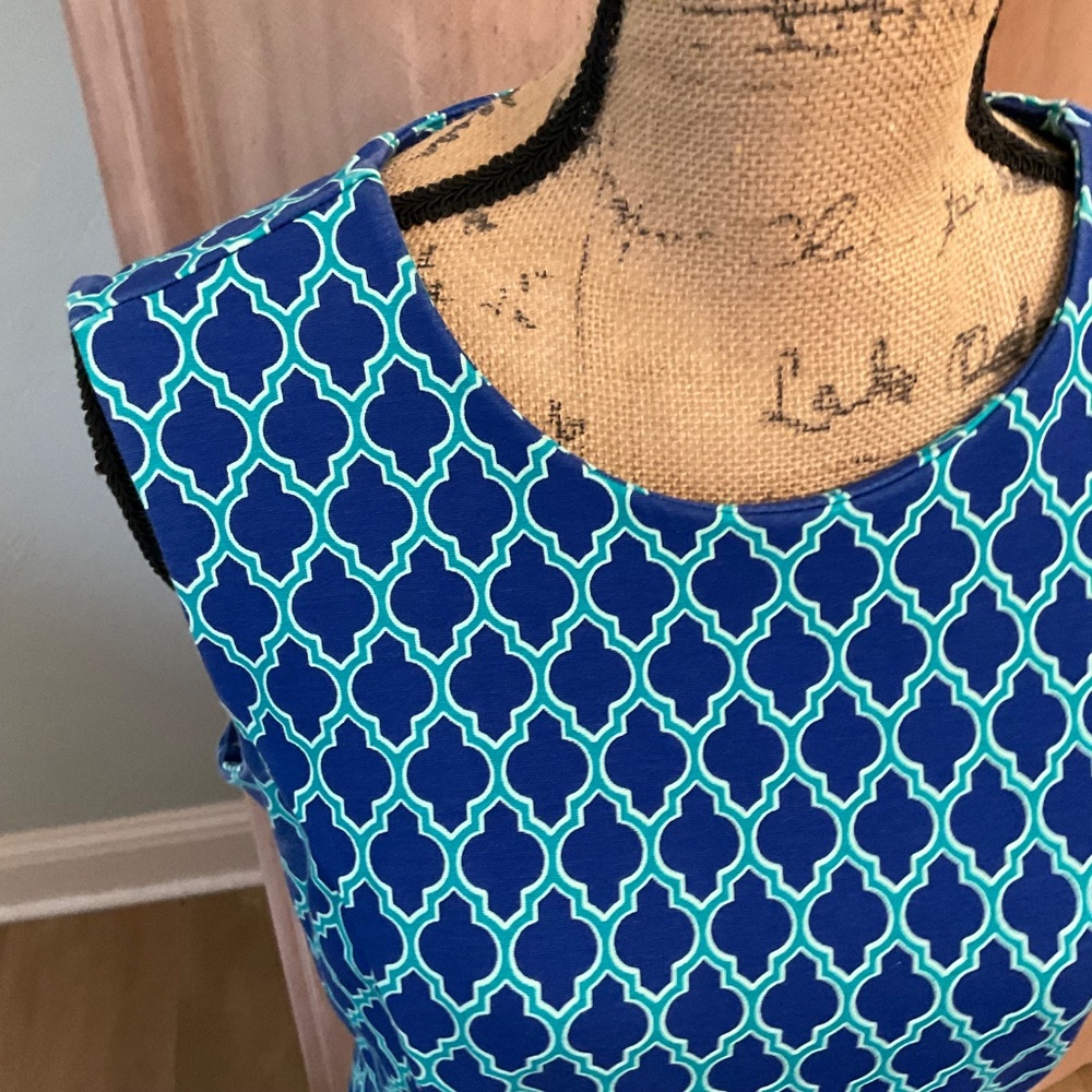 Lands' End Blue Sheath Dress Size 10 classic preppy - Picture 7 of 14